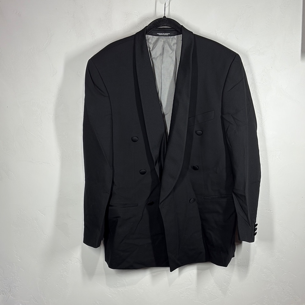 Baumler black double breasted sports jacket size 50